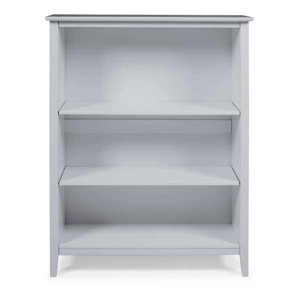 Alaterre Furniture Simplicity 48"H Wood 3-Shelf Bookcase, Dove Gray - AJSP0580