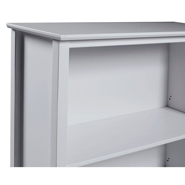 Alaterre Furniture Simplicity 48"H Wood 3-Shelf Bookcase, Dove Gray - AJSP0580