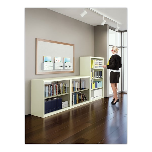 Tennsco Metal Bookcase, Two-Shelf, 34.5w x 13.5d x 28h, Black - B-30-BLK