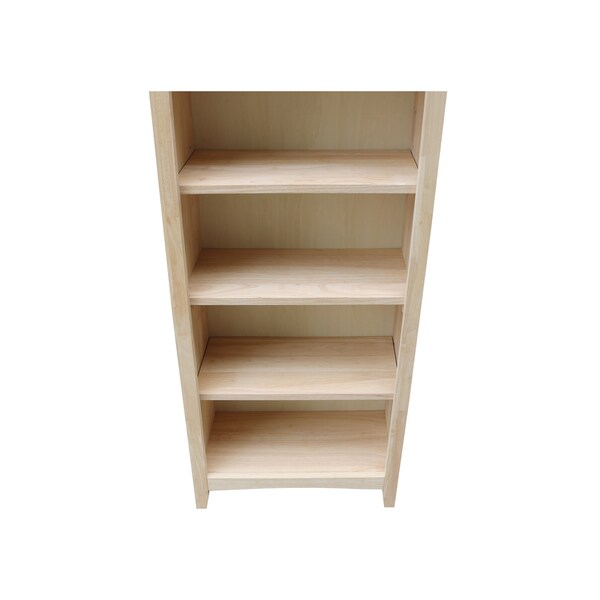 International Concepts Shaker Bookcase, 60" H, Unfinished - SH-18260A