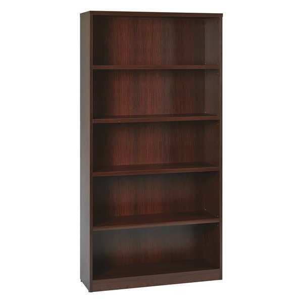 Office Star Bookcase, 36" Wx12" Dx72" H, Mahogany - LBC361272-MAH