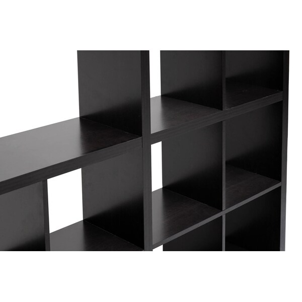 Baxton Studio Sunna Dark Brown Modern Cube Shelving Unit - 91-4516