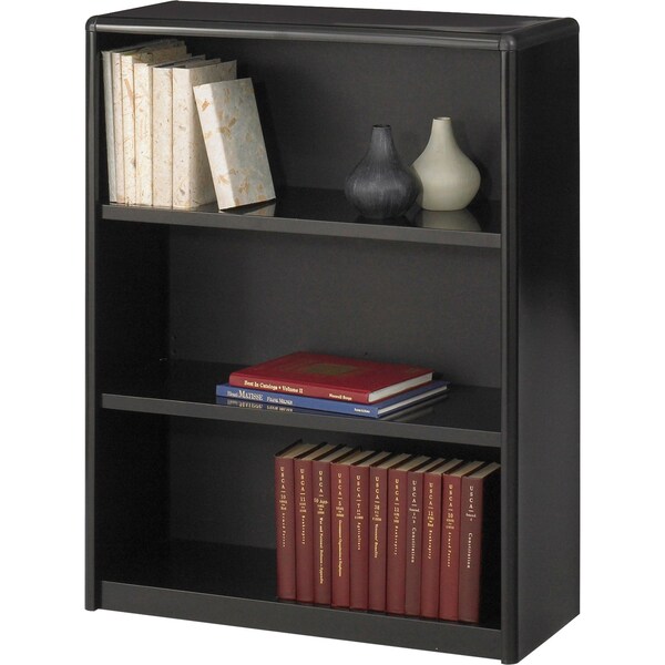 Safco ValueMate Economy Bookcase, 3-Shelf, Black - 7171BL
