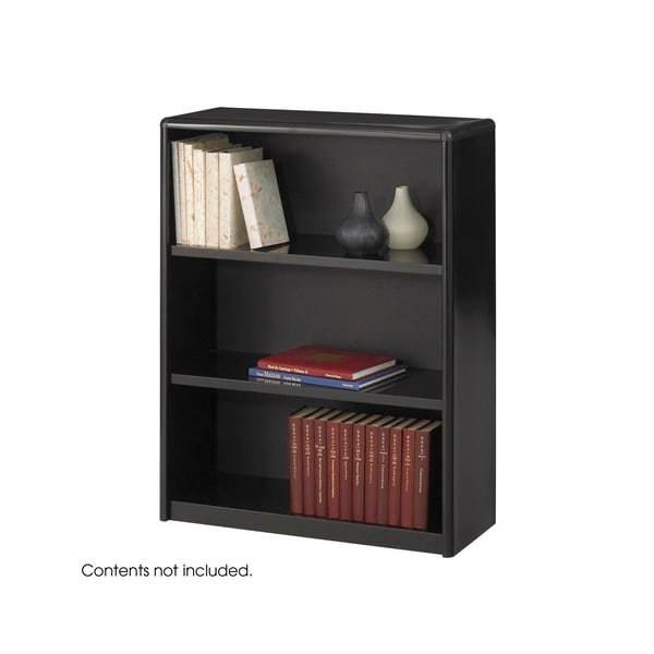 Safco ValueMate Economy Bookcase, 3-Shelf, Black - 7171BL