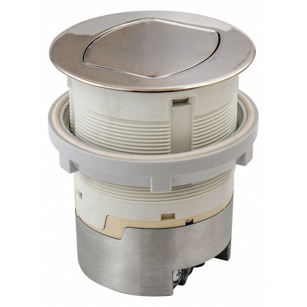 Hubbell Wiring Device-Kellems 15A Kitchen Counter, Receptacle, Flush Nickel, Kit - RCT201NI
