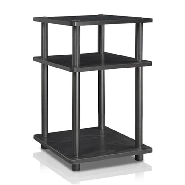 Highkey 15095Bwith BK Turn-N-Tube Easy Assembly Multipurpose Shelf; Black Wood - 20.7 x 14.6 x 14.6 in. - LR370648