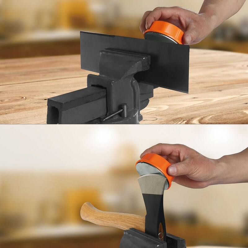Sharpal Dual-Grit Diamond Sharpening Stone for Scythe Lawn Mower Blade Axe Hatchet Machete Lopper Shear Chisel & All Blade Edge - 216N