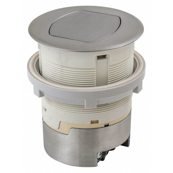 Hubbell Wiring Device-Kellems Ktcn Cntr, Receptacle, Surf Alum, 15A Kit - RCT200ALU