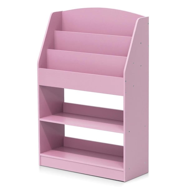 Furinno Furinno FR16118PK Kidkanac Magazine & Bookshelf with Toy Storage; Pink - FR16118PK
