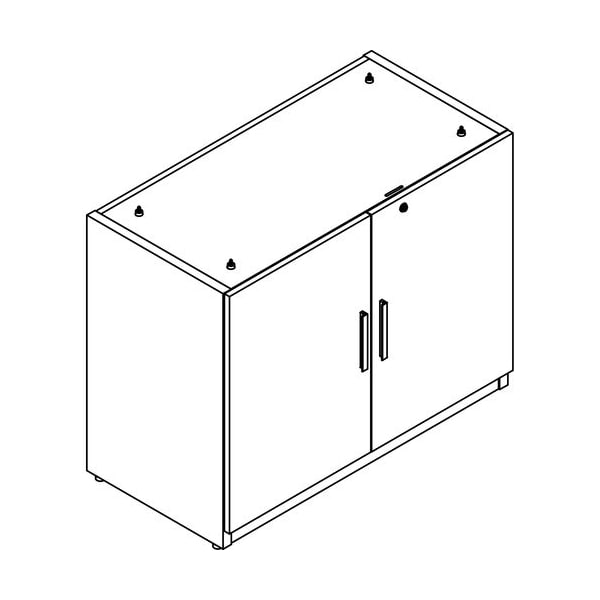 Groupe Lacasse Bookcase, Modular, w/ Doors, 36inWx18inDx28inH, Sahara - LASMNNCS1836BLR