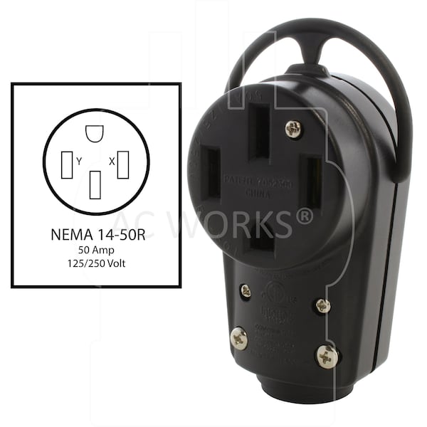 Ac Works RV/Range/Generator 50 Amp NEMA 14-50R DIY Assembly Connector - AS1450R