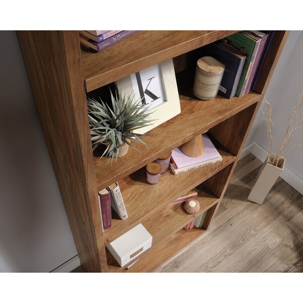 Sauder 5-Shelf Bookcase Sma , Strong and lightweight 1 1/4 in. panel construction for durability - 427261