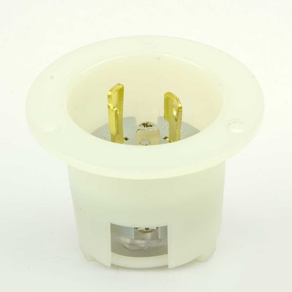 Superior Electric Locking Flanged Inlet 2-Pole 3-Wire 20A 125V NEMA L5-20P - YGF166