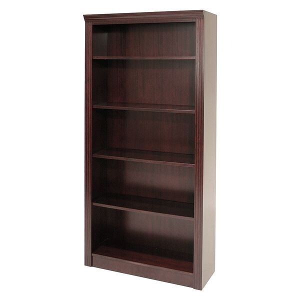 Regency 5-Shelf Bookcase, Wood Veneer 72"x36" Mahogany - TVBC7236MH