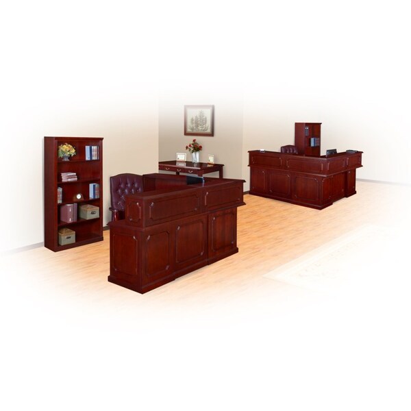 Regency 5-Shelf Bookcase, Wood Veneer 72"x36" Mahogany - TVBC7236MH