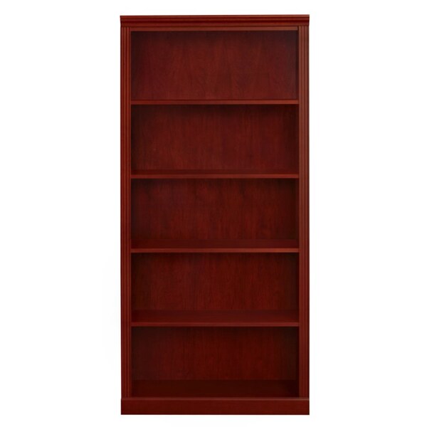 Regency 5-Shelf Bookcase, Wood Veneer 72"x36" Mahogany - TVBC7236MH