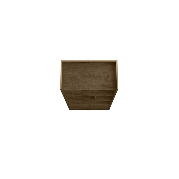 Manhattan Comfort Bogart Bookcase in Rustic Brown and Nature - 254BMC9