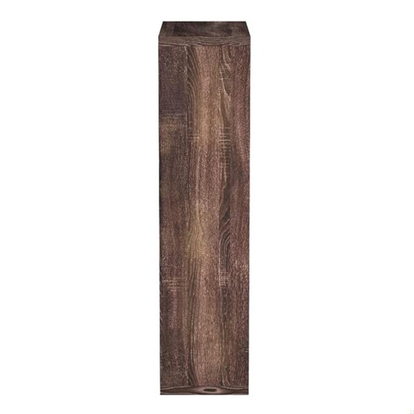 Homeroots 47.5 in. Brown Particle Board & MDF Bookshelf with Adjustable Shelves - 333505