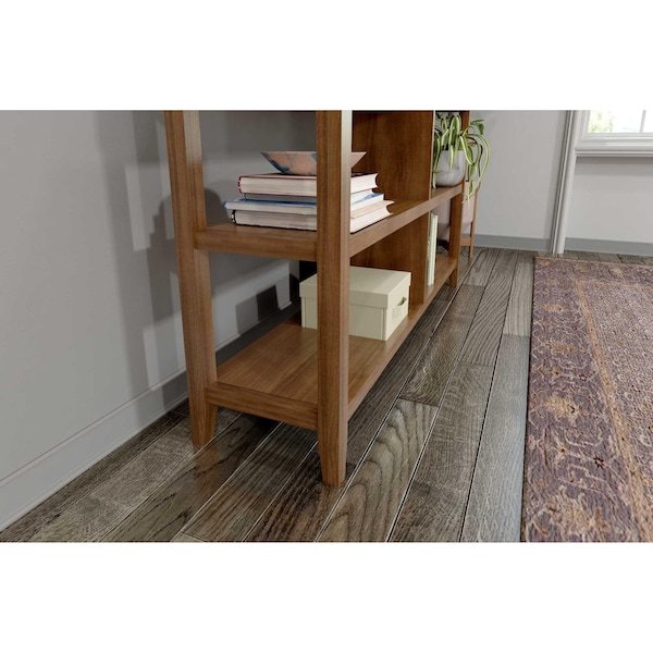 Homeroots 30 in. Bookcase with 2 Shelves in Walnut - 379940