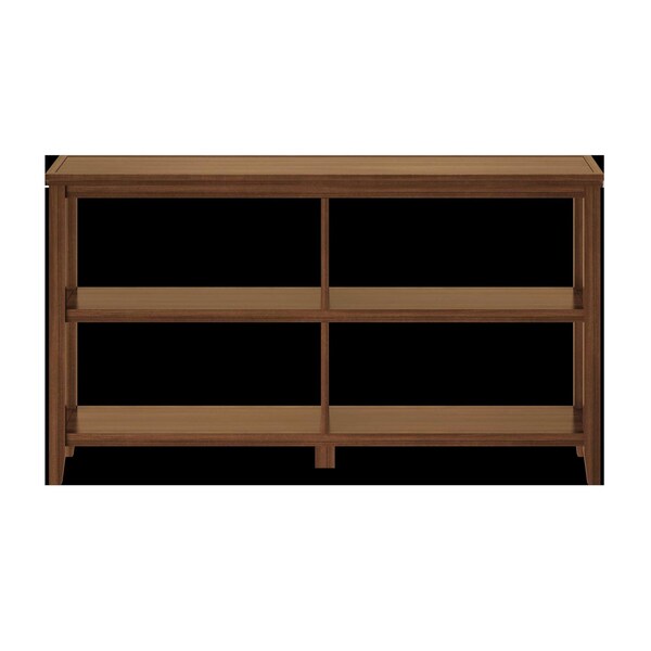 Homeroots 30 in. Bookcase with 2 Shelves in Walnut - 379940