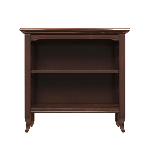 Homeroots 30.25 x 32 x 13 in. Newport Plantation Cherry Low Bookcase - 389554