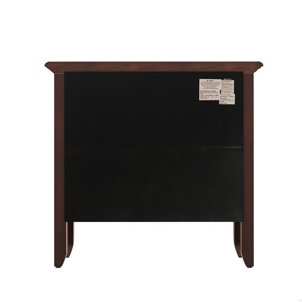 Homeroots 30.25 x 32 x 13 in. Newport Plantation Cherry Low Bookcase - 389554