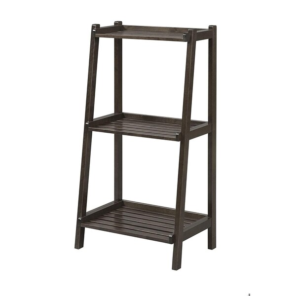 Homeroots Bookcase with 3 Shelves, Espresso - 42 x 22 x 13.75 in. - 380033