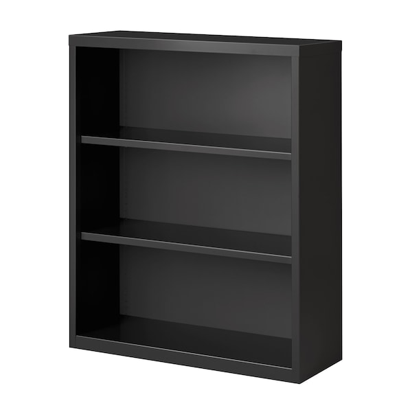Hirsh Hirsh 3 Shelf Metal Bookcase, 42in. Height, Charcoal - 22455