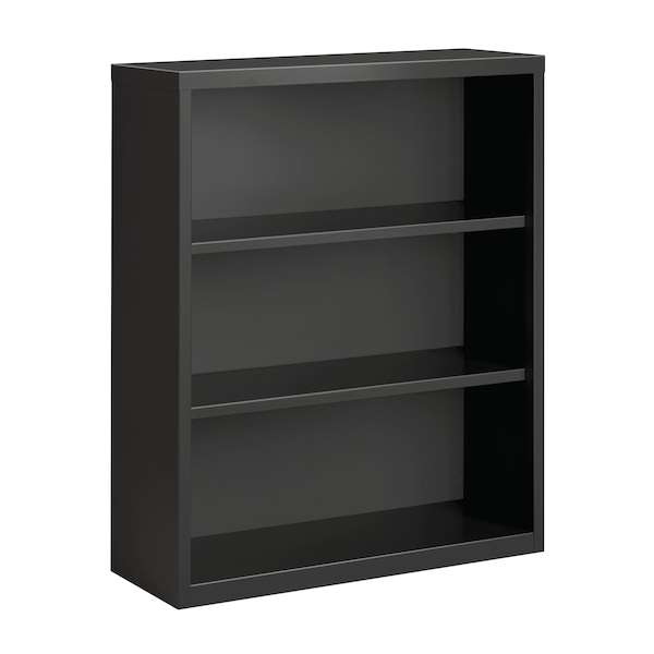 Hirsh Hirsh 3 Shelf Metal Bookcase, 42in. Height, Charcoal - 22455