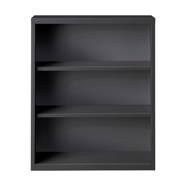 Hirsh Hirsh 3 Shelf Metal Bookcase, 42in. Height, Charcoal - 22455