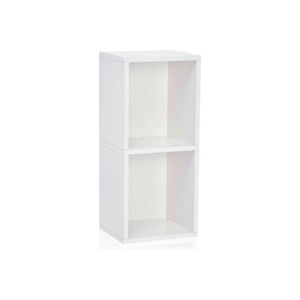 Way Basics Way Basics Eco 2 Shelf Narrow Bookcase, White - BS-285-340-770-WE