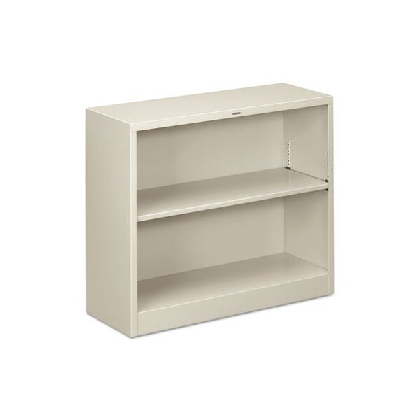 Hon HON, Metal Bookcase, Two-Shelf, 34-1/2w X 12-5/8d X 29h, Light Gray - S30ABCQ