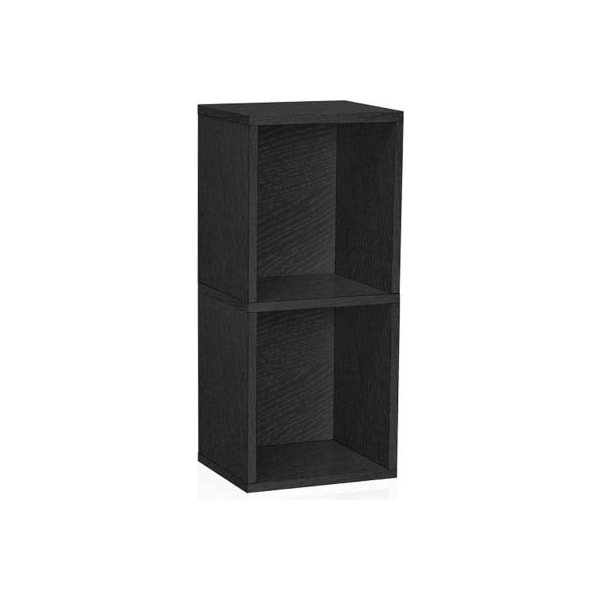Way Basics Way Basics Eco 2 Shelf Narrow Bookcase, Black - BS-285-340-770-BK