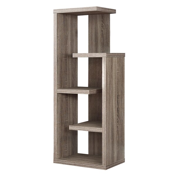 Monarch Specialties Bookshelf, Bookcase, Etagere, 4 Tier, 48"H, Office, Bedroom, Laminate, Brown, Contemporary, Modern - I 2467