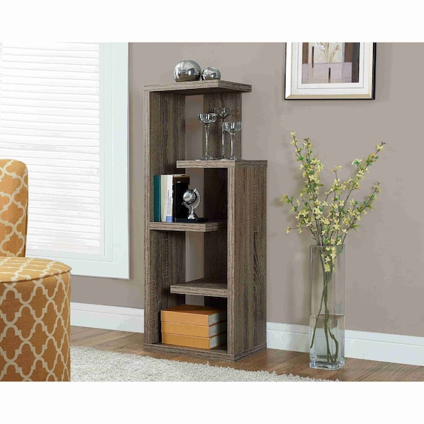 Monarch Specialties Bookshelf, Bookcase, Etagere, 4 Tier, 48"H, Office, Bedroom, Laminate, Brown, Contemporary, Modern - I 2467