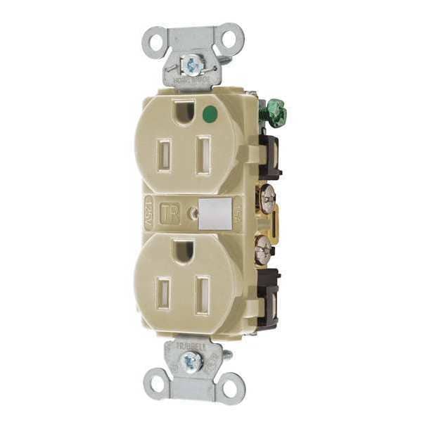 Zoro Select 15A Duplex Receptacle 125VAC 5-15R IV - 8200HBITR