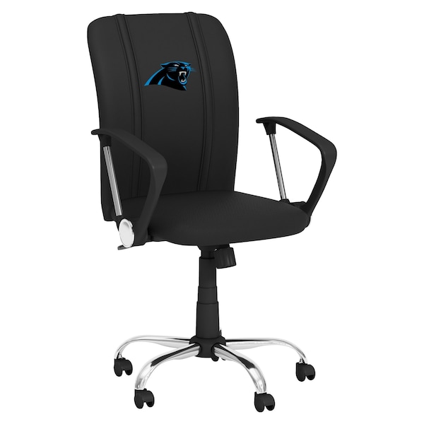 Dreamseat Curve Task Chair with Carolina Panthers Primary Logo - XZOCCURVE-PSNFL20020