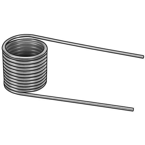 Zoro Select Torsion Spring, 360 Deg, 0.798 OD, Wire Dia.: 0.063 in - 3HPK8