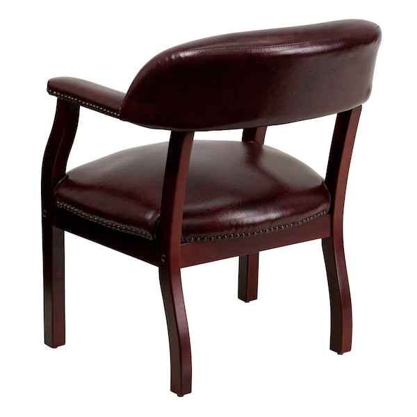 Flash Furniture Traditional Luxurious Conference Chair, 24 in W 27" L 31-1/2" H, Upholstered Straight, Vinyl Seat - B-Z105-OXBLOOD-GG
