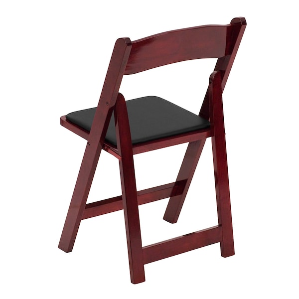 Flash Furniture Folding Chair, Mahogany w/Padded Seat - XF-2903-MAH-WOOD-GG