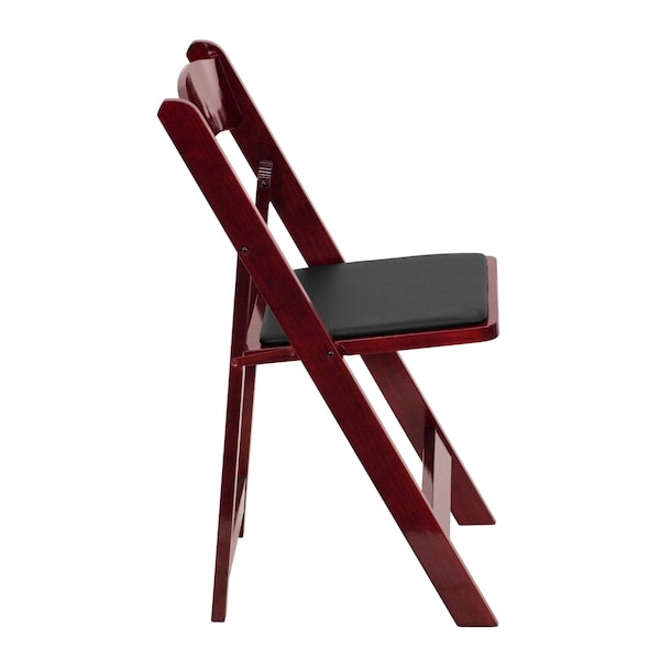 Flash Furniture Folding Chair, Mahogany w/Padded Seat - XF-2903-MAH-WOOD-GG