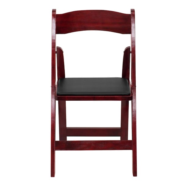 Flash Furniture Folding Chair, Mahogany w/Padded Seat - XF-2903-MAH-WOOD-GG