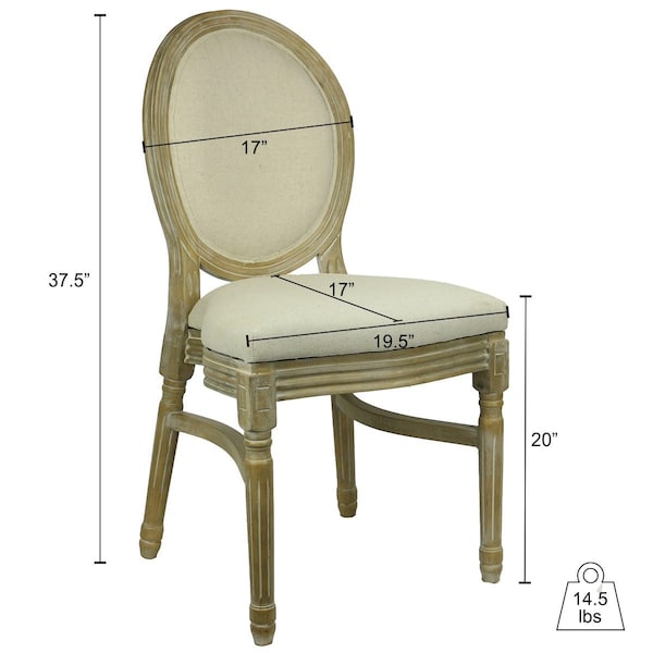 Atlas Commercial Products Stackable King Louis Chair, Natural - KLC8NAT