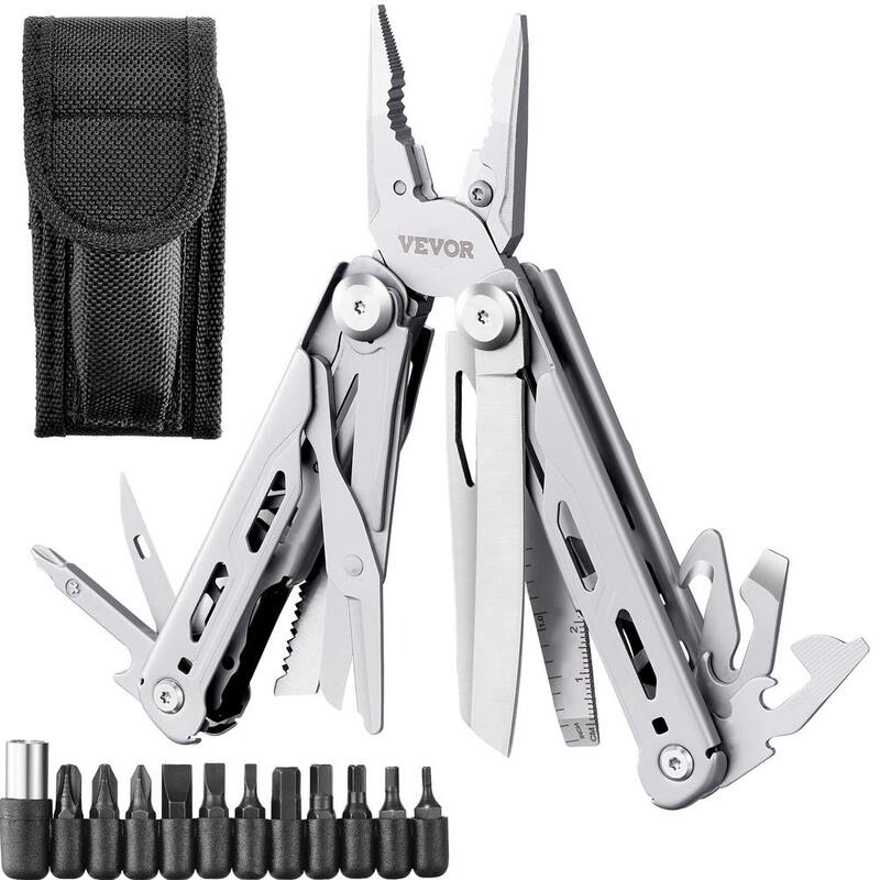 VEVOR 16 in. 1 Multitool Pliers, Multi Tool Pliers, Cutters, Knife, Scissors, Ruler, Screwdrivers, Wood Saw, Can Bottle Opener - DGNQ420BXG16O8DCKV0