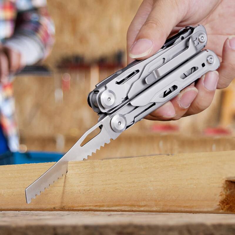 VEVOR 16 in. 1 Multitool Pliers, Multi Tool Pliers, Cutters, Knife, Scissors, Ruler, Screwdrivers, Wood Saw, Can Bottle Opener - DGNQ420BXG16O8DCKV0