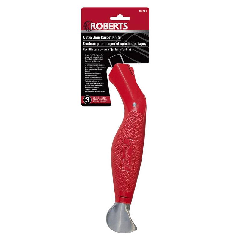 ROBERTS Cut and Jam Carpet Knife for Cutting and Tucking Carpet with Blades - 10-220
