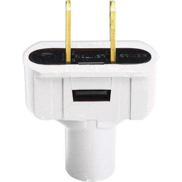 Leviton Residential Vinyl Straight Blade Plug 1-15P 18-14 AWG 2 Pole 2 Wire - 48643-00W