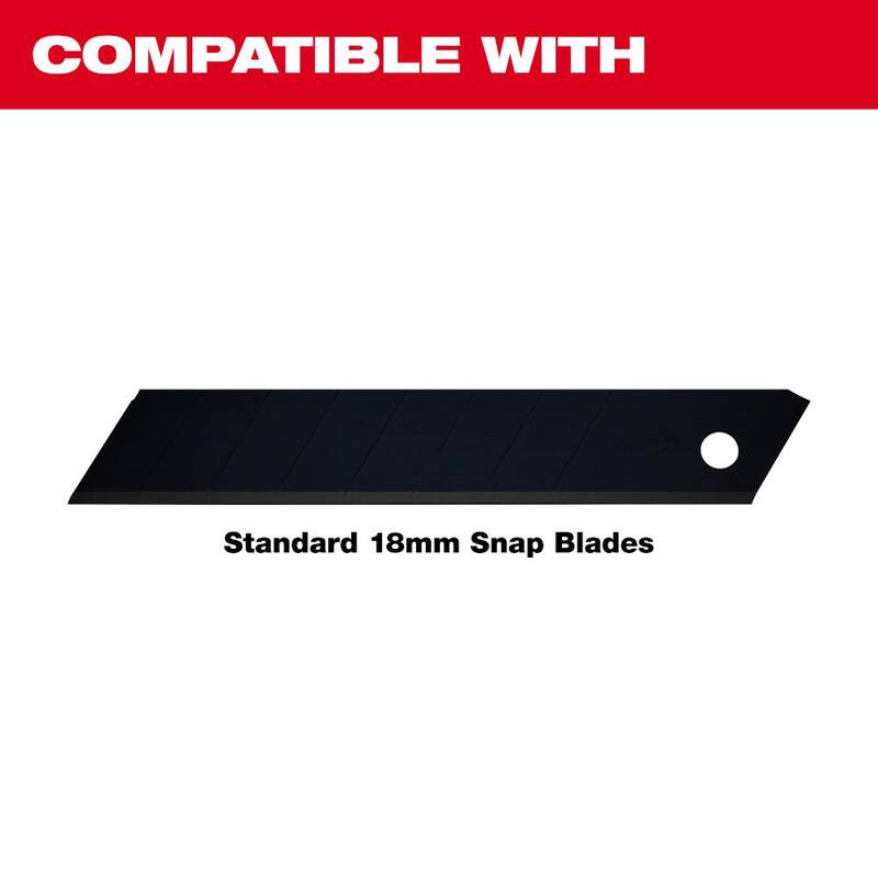 Milwaukee 18 mm Snap-Off Knife with Metal Lock and Precision Cut Blade - 48-22-1961