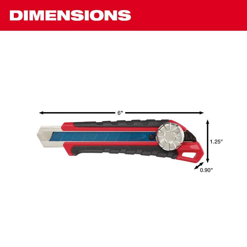 Milwaukee 18 mm Snap-Off Knife with Metal Lock and Precision Cut Blade - 48-22-1961