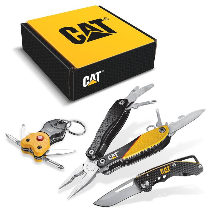 CAT 12-in-1 Multi-Tool, Knife and Multi-Tool Key Chain Gift Box Set (3-Piece) - 240192